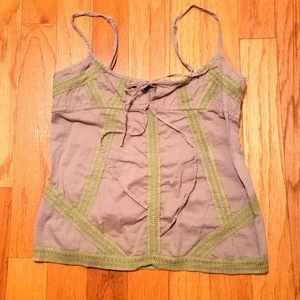 Khaki green summer camisole top
